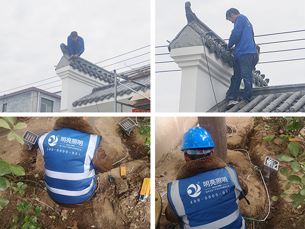 河南省鞏義市北城門(mén)樓體燈光亮化施工現(xiàn)場(chǎng)